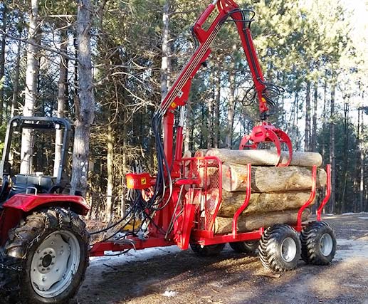 Log Trailer with Grapple